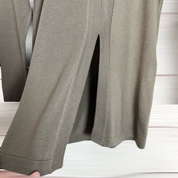 SHIRIN Scotland Cashmere Silk Tunic Long Sweater Gray Lightweight Split Front S - Picture 8 of 12